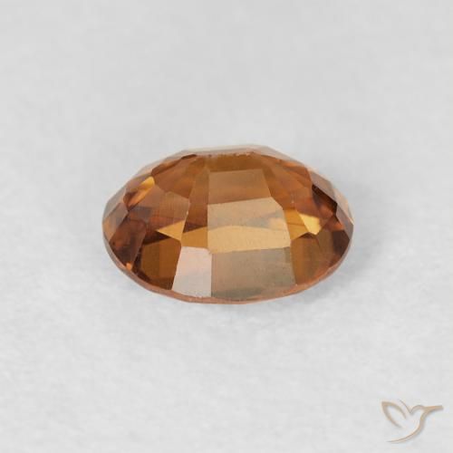 Zircone Marrone arancio naturale da 1.13 ct, Ovale, VS