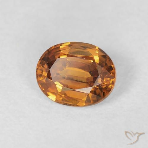Zircone Marrone arancio naturale da 1.02 ct, Ovale, VS
