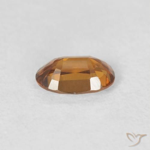 Zircone Arancio Medio naturale da 0.66 ct, Ovale, VVS-VS
