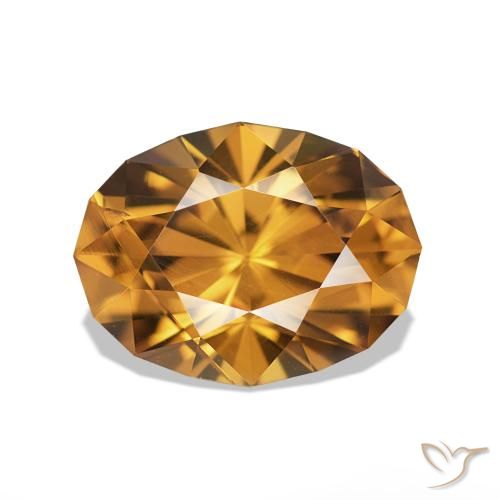 3.36ct Marrone dorato Zircone, Ovale, VVS-VS