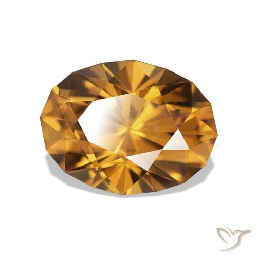 Zircone Marrone dorato naturale da 3.36 ct, Ovale, VVS-VS