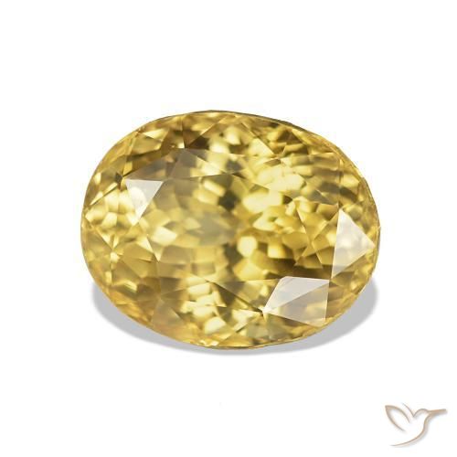 Zircone Dorato naturale da 3.73 ct, Ovale, VS