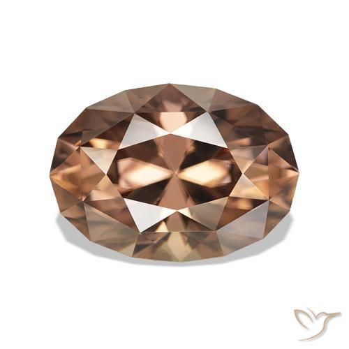 Zircone Marrone medio naturale da 4.93 ct, Ovale, VVS-VS