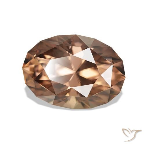 Zircone Marrone medio naturale da 4.93 ct, Ovale, VVS-VS