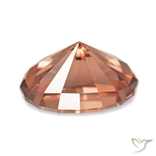 Zircone Arancio Medio naturale da 3.25 ct, Ovale, VVS