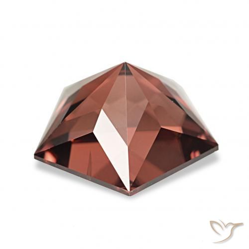 Zircone Rosso rosa scuro naturale da 3.46 ct, Taglio a fantasia, VVS