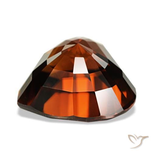 Zircone naturale rosso da 7,42 ct, a forma di cuore, VVS