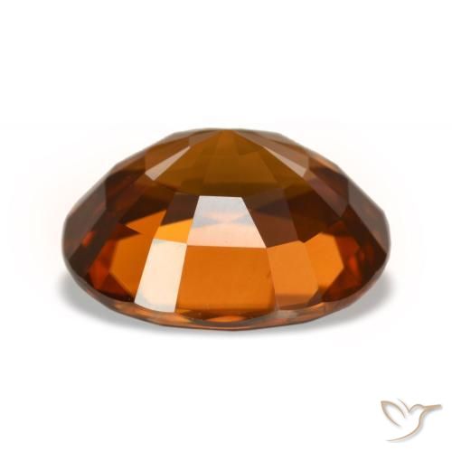 Zircone naturale arancione da 5,09 ct, taglio ovale, VVS-VS