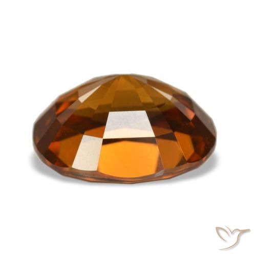 Zircone naturale arancione da 5,52 ct, taglio ovale, VVS
