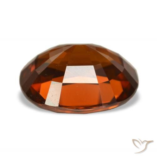 Zircone naturale arancione da 5,14 ct, taglio ovale, VVS