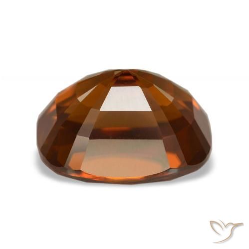 Zircone naturale arancione da 5,05 ct, taglio a cuscino, VVS