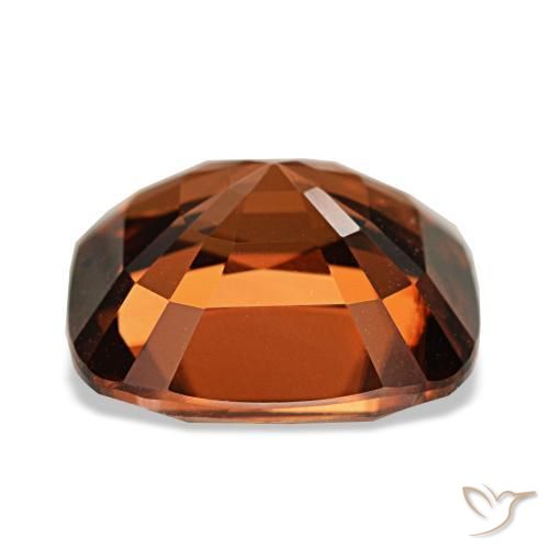 Zircone naturale rosso da 5,36 ct, taglio a cuscino, VVS